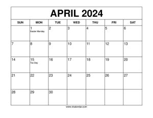 April 2024 Calendar Printable Templates with Holidays