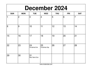 December 2024 Calendar Printable Templates with Holidays