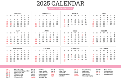 2025 Calendar